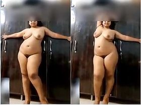 Desi Fatty Bhabhi Records Her Nude Video