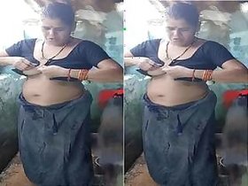 Village Record of Bhabha Bathing From Husband Part 3