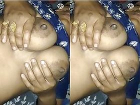 Desi Bhabhi Presses Tits with Husband