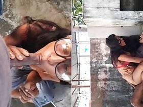 Bengali wife giving a blowjob and getting laid